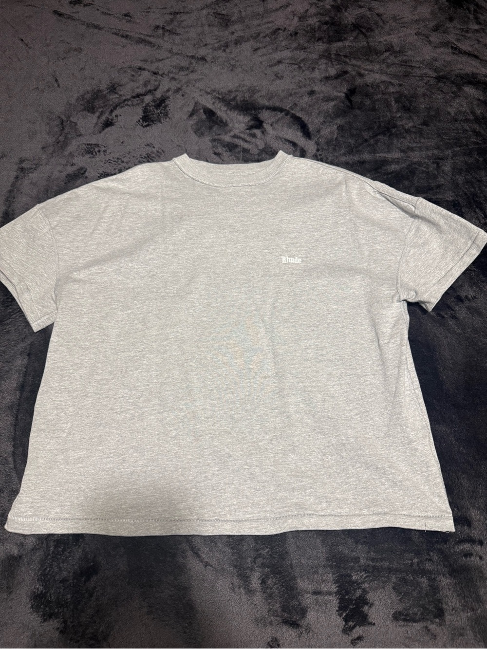 Rhude Light Gray Short Sleeve Crewneck T-Shirt
